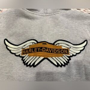 Harley-Davidson Gray Hoodie with Gold Logo